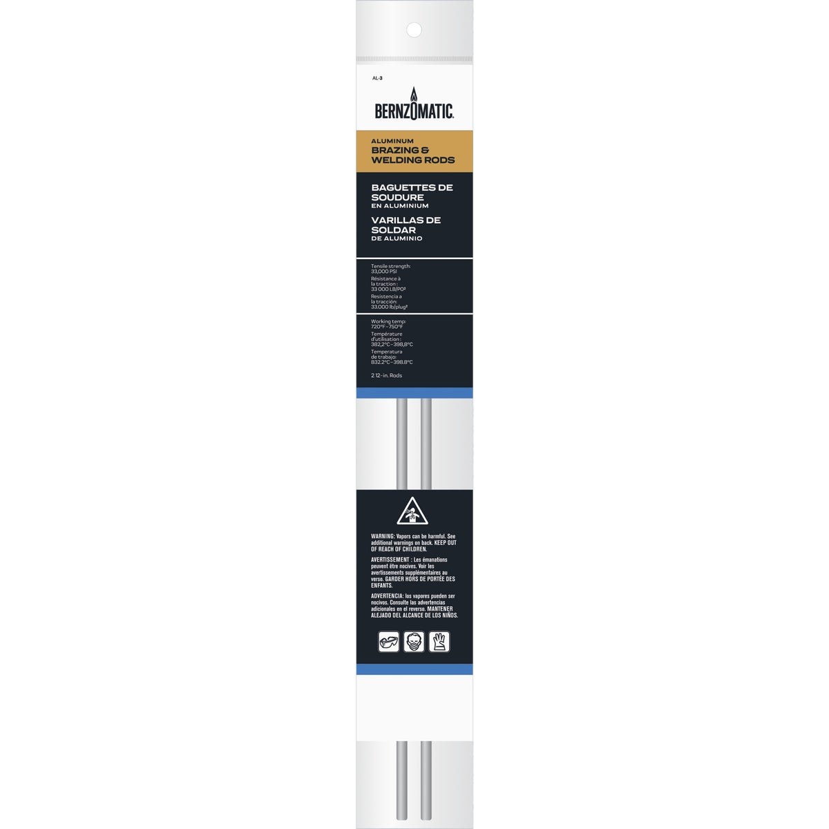 12" ALUM BRAZING ROD - AL3 by Bernzomatic
