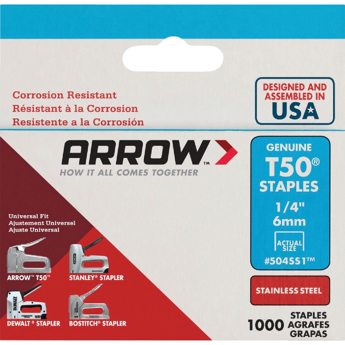 1/4" SS STAPLE - 504SS1 by Arrow Fastener Co