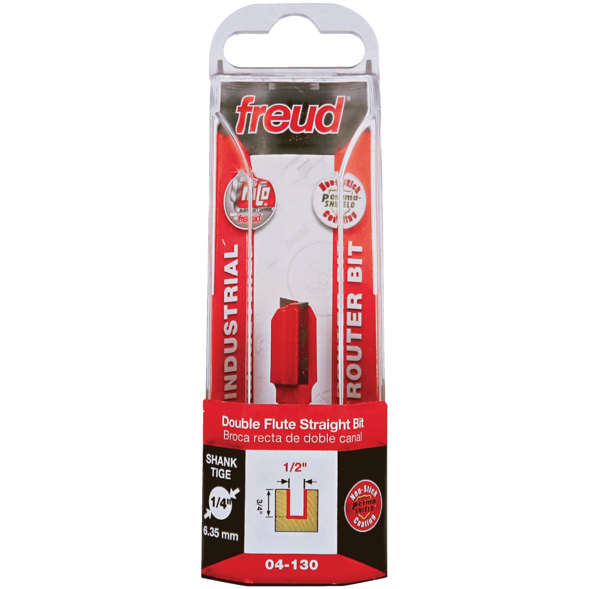 1/2" 2-FLT STRAIGHT BIT - 04-130 by Freud Inc