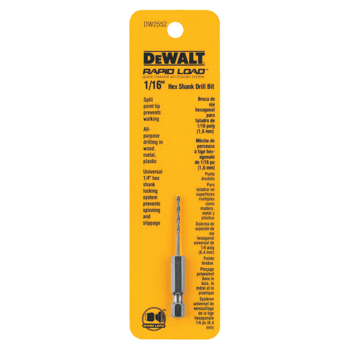 1/16" DRILL BIT - DW2552 by DeWalt