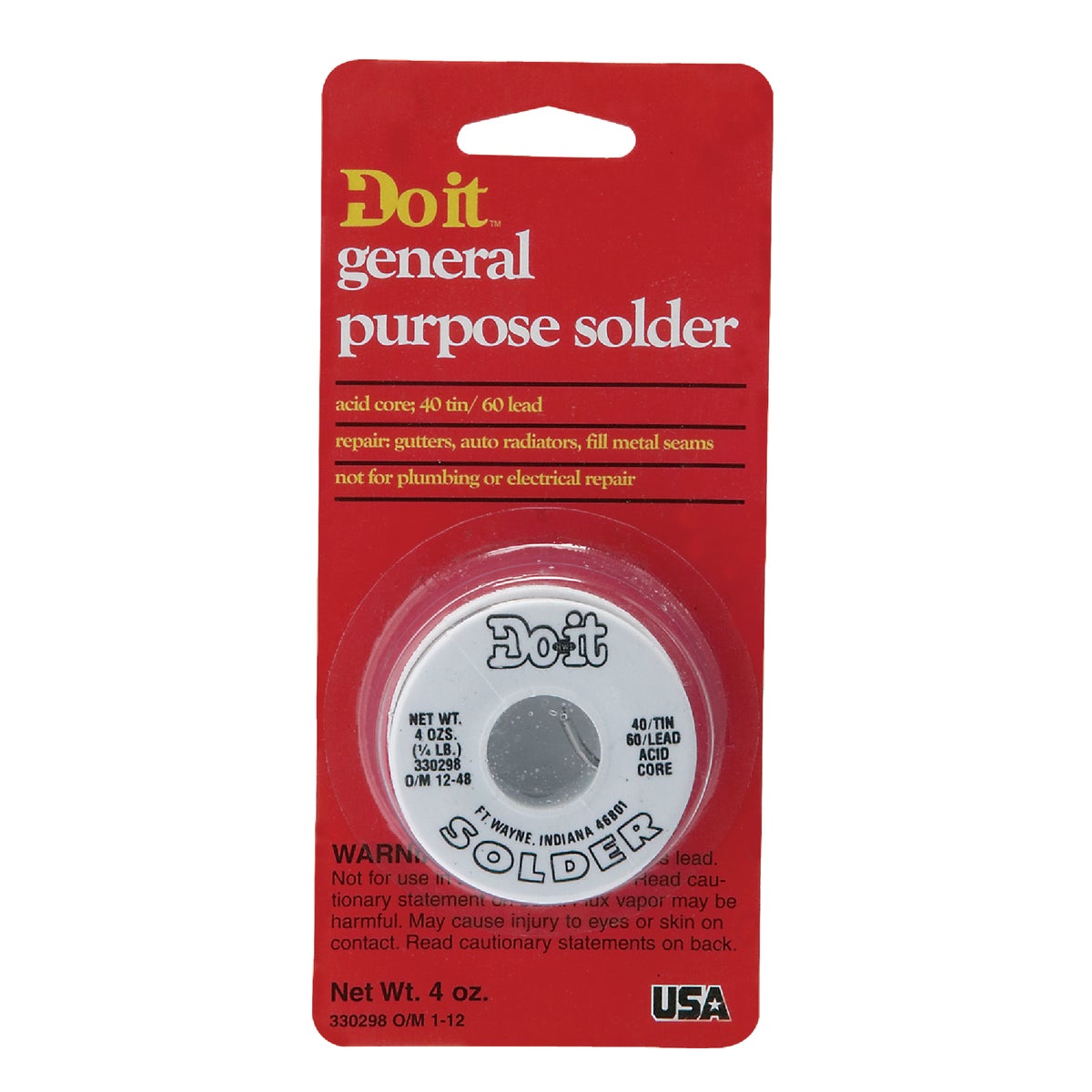 1/4LB 40/60 AC SOLDER - 330298 by Oatey S C S