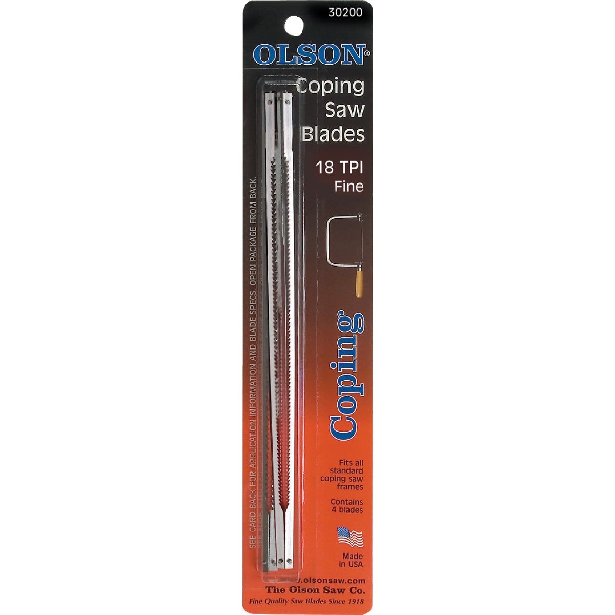 18TPI COPING SAW BLADE - 30200 by Olson Saw Co