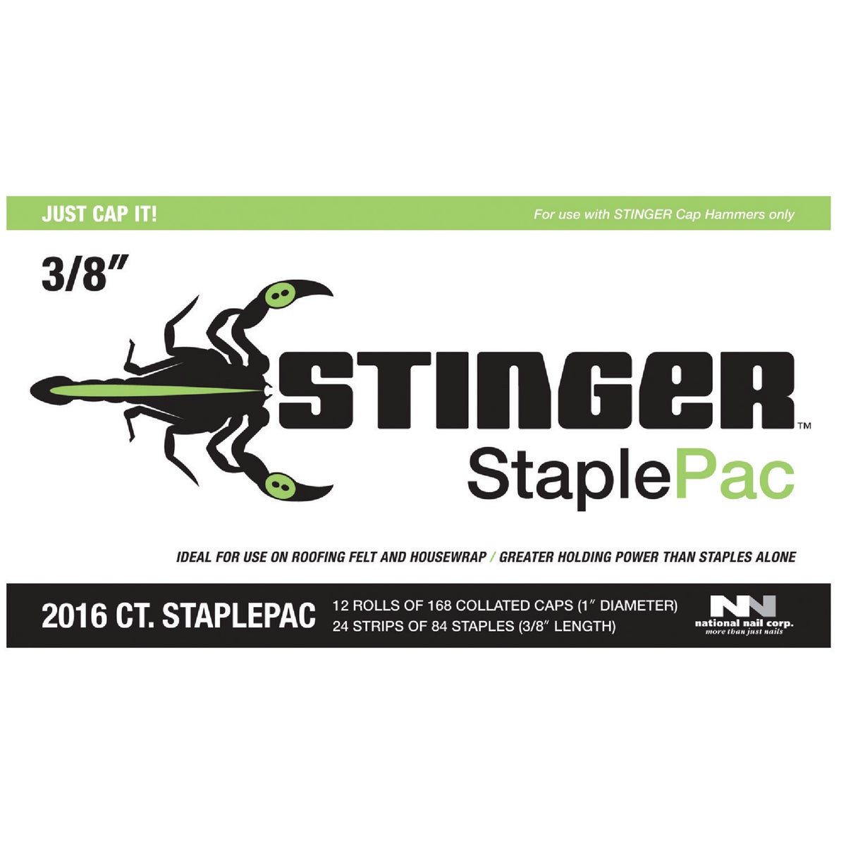 3/8" CAP STAPLES - 136420 by National Nail Corp
