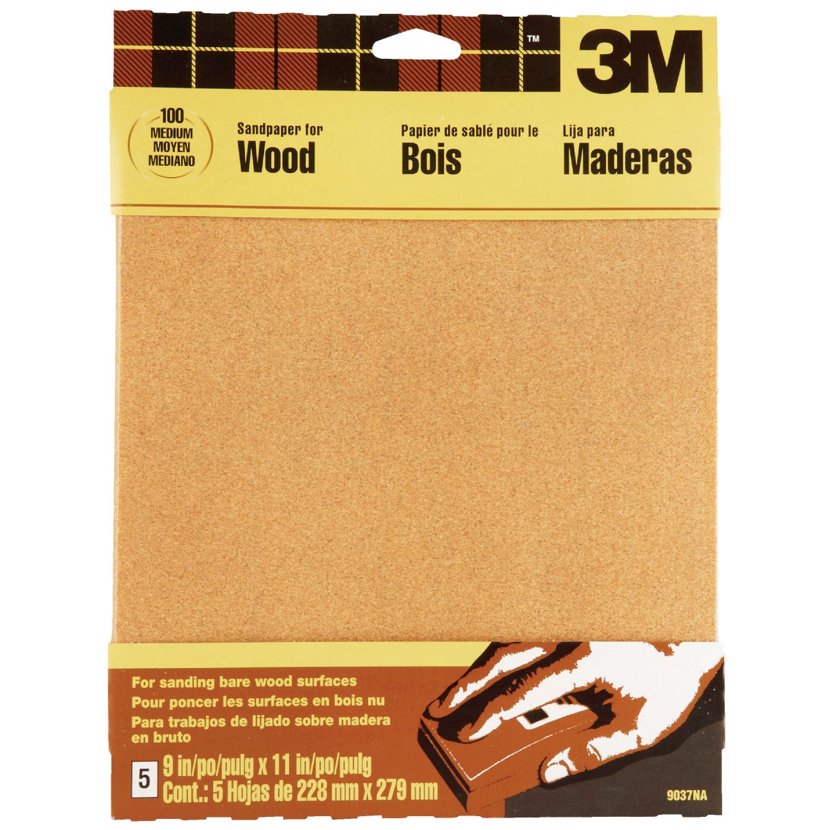 MEDIUM GARNET SANDPAPER - 9037 by 3m Co