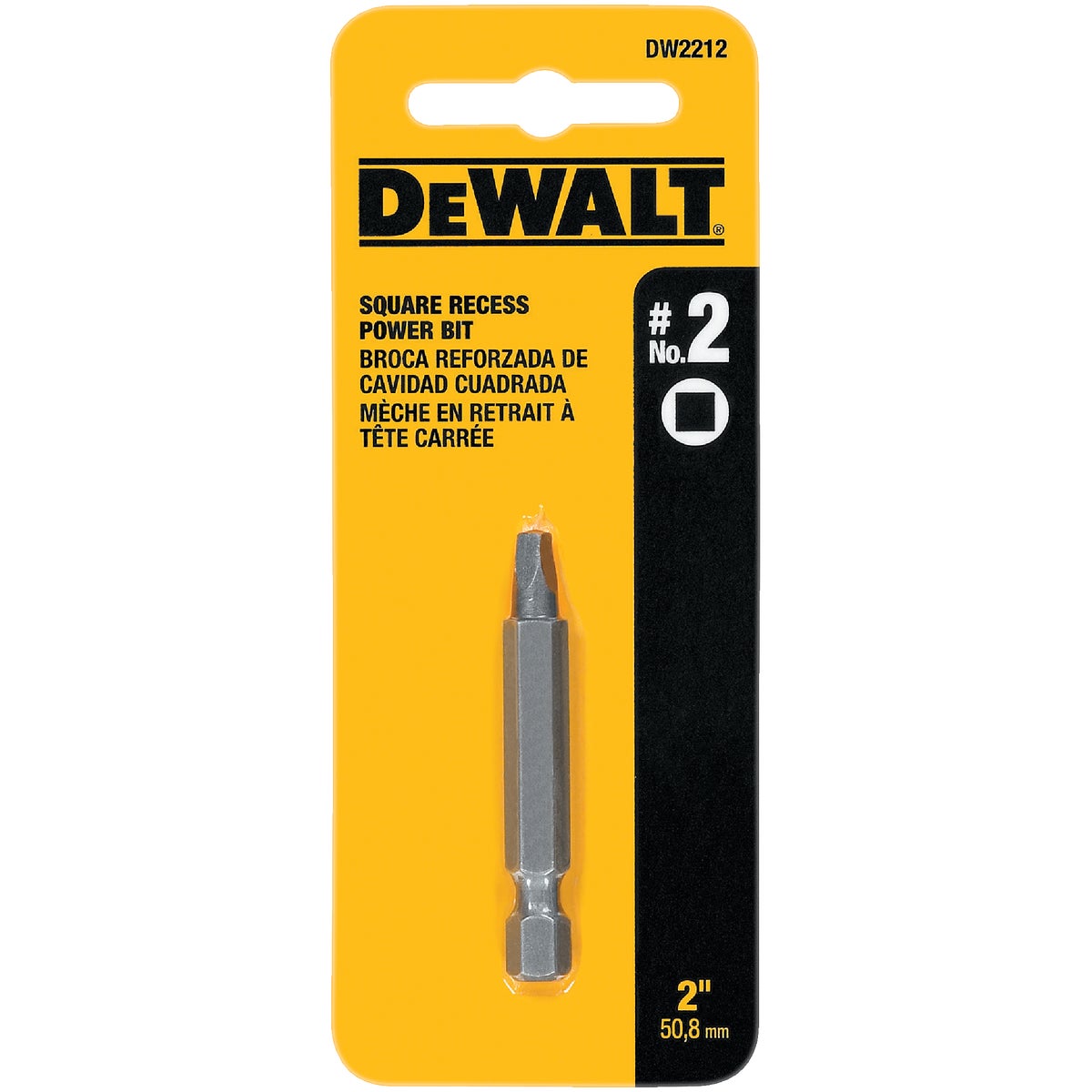 #2 2" SQUARE RECESS BIT - DW2212 by DeWalt