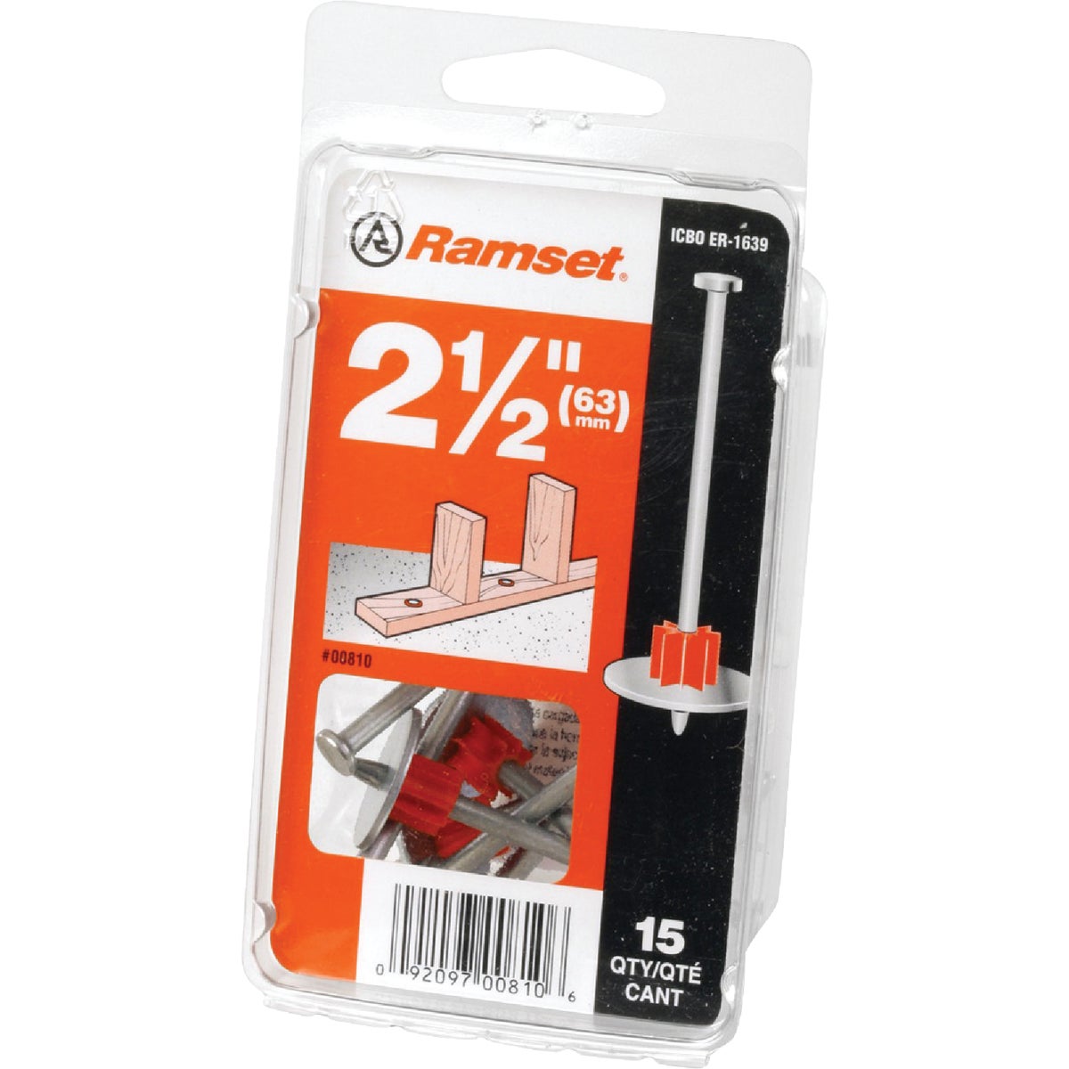 15PK 2-1/2" PIN W/WASHER - 00810 by Itw Brands