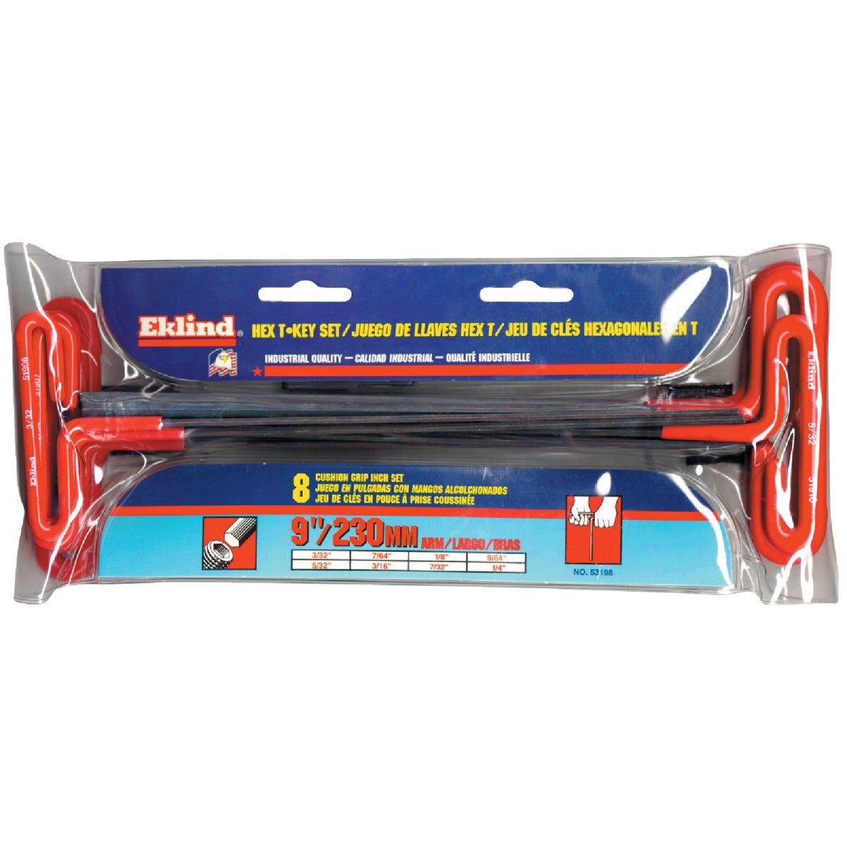 9" T-HANDLE HEX KEY - 53198 by Eklind