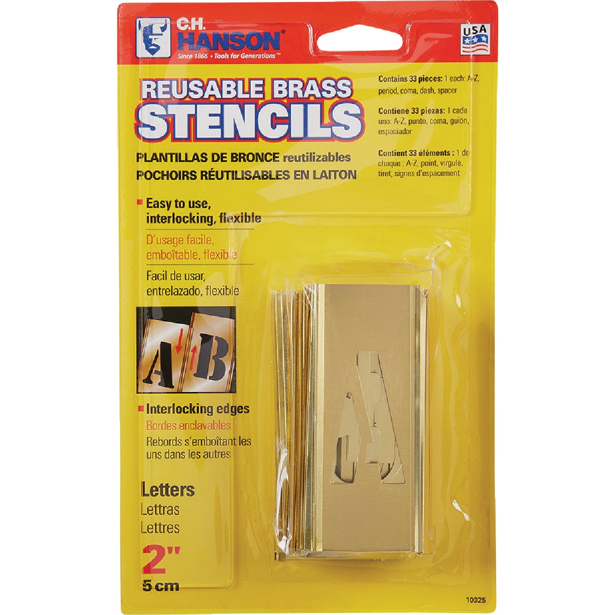 2" LETTER STENCILS - 10325 by Hanson C H Co