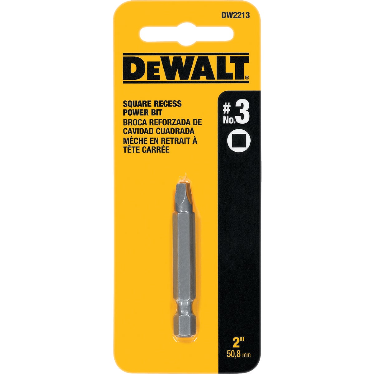 #3 2" SQUARE RECESS BIT - DW2213 by DeWalt