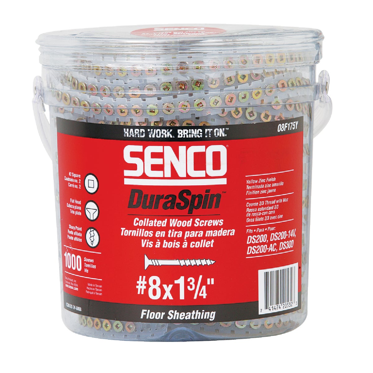 #8 1-3/4" SUBFLOOR SCREW - 08F175Y by Senco Brands