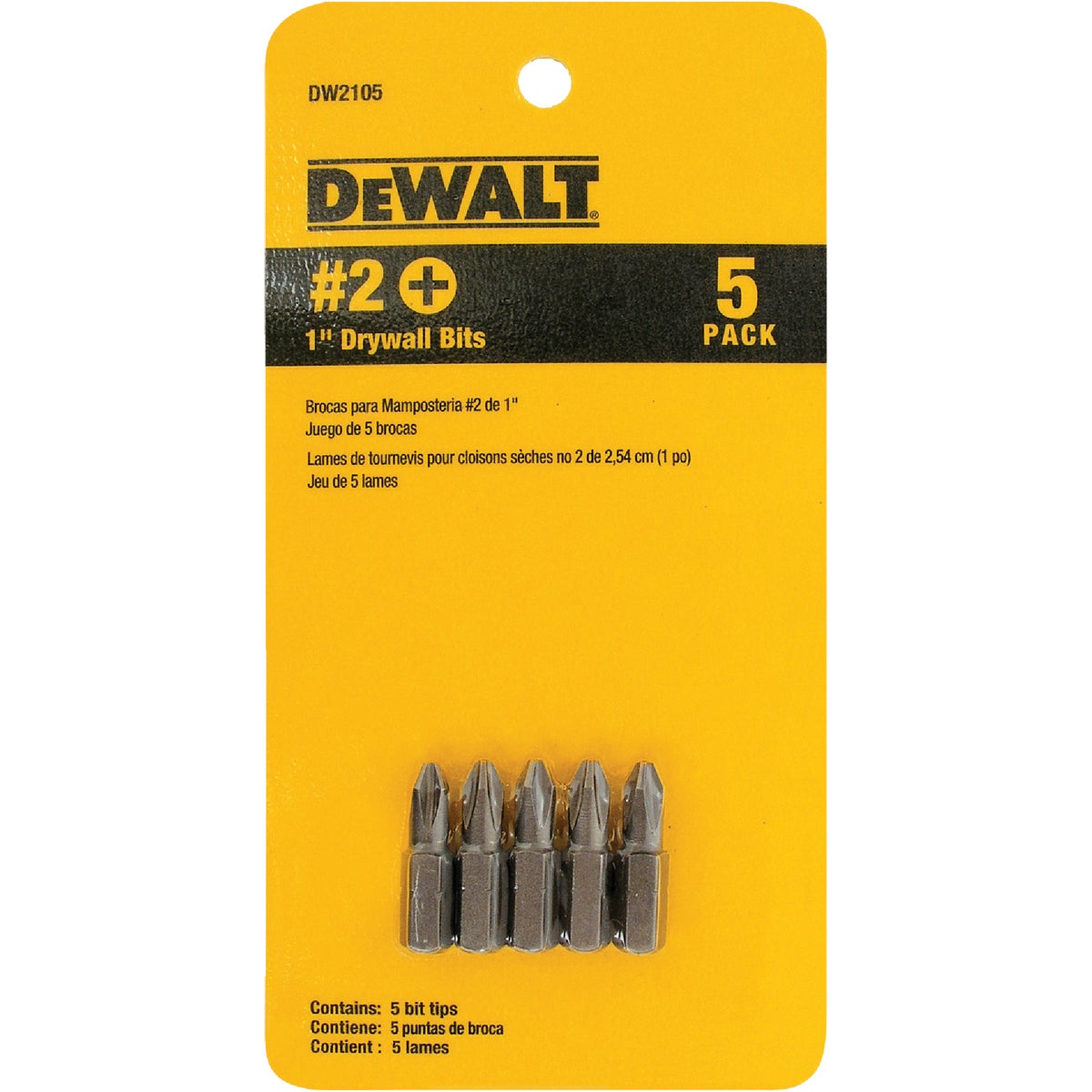 5PC DRYWALL BIT SET - DW2105 by DeWalt