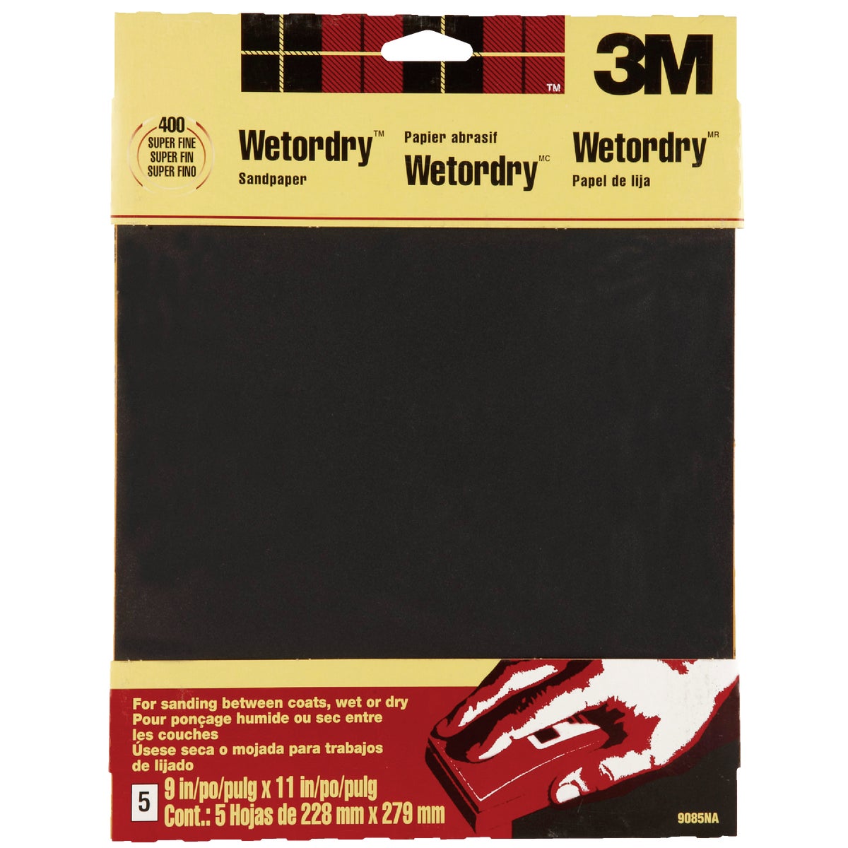 5PK SFINE WET SANDPAPER - 9085 by 3m Co