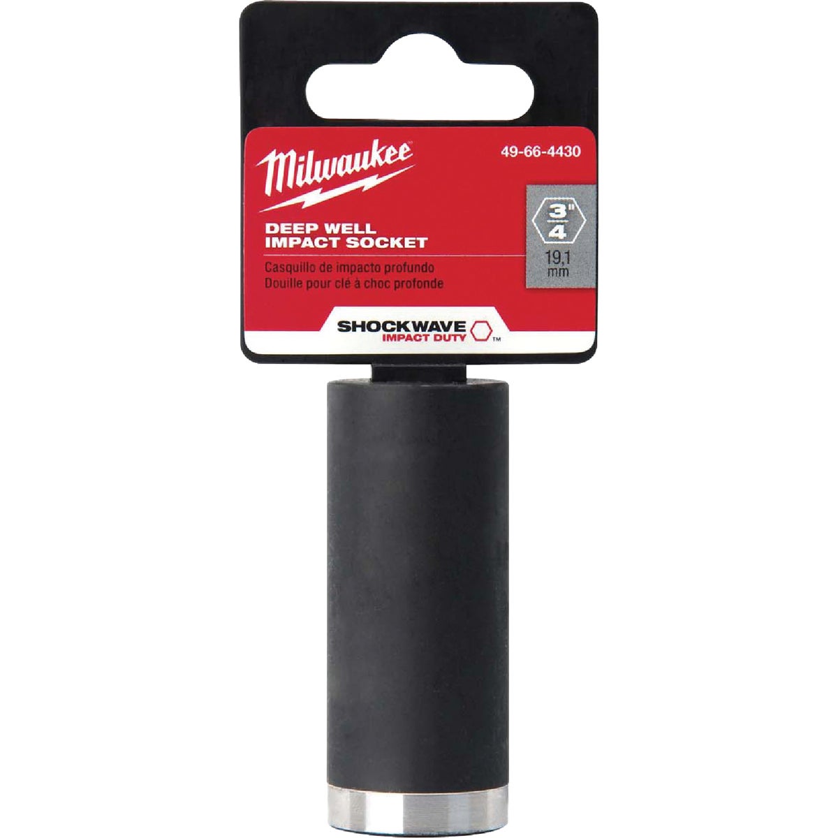 3/8"DR 3/4" IMPCT SOCKET - 49-66-4430 by Milwaukee Accessory
