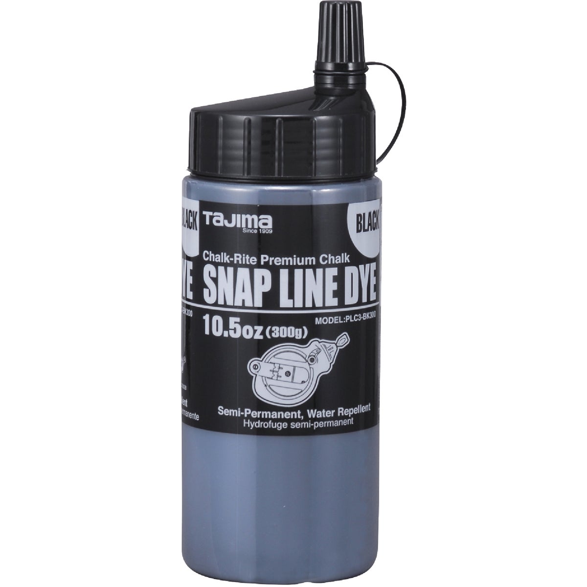 10.5OZ BLACK PERM CHALK - PLC3BK300 by Tajima Tool Corp