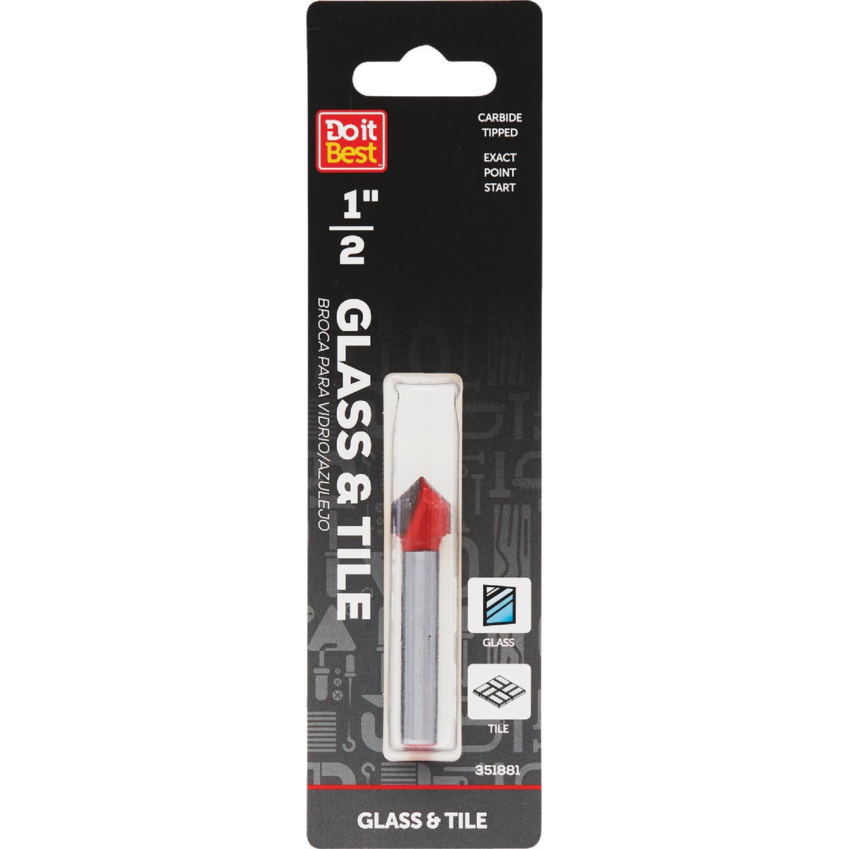1/2" GLASS AND TILE BIT - 263601DB by Mibro/gs