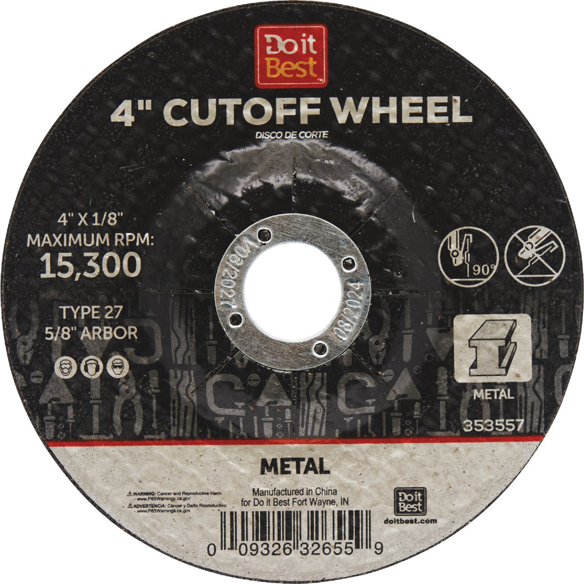 4X1/4 METAL WHEEL - 976670DB by Mibro/gs