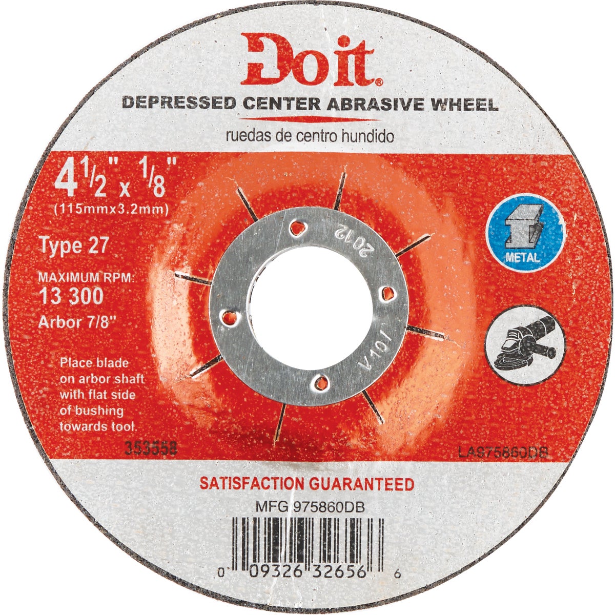 4-1/2X1/8 METAL WHEEL - 975860DB by Mibro/gs