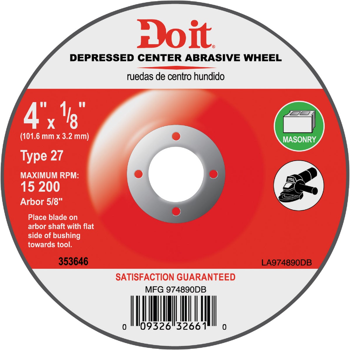 7" MASONRY GRIND WHEEL - 976400DB by Mibro/gs