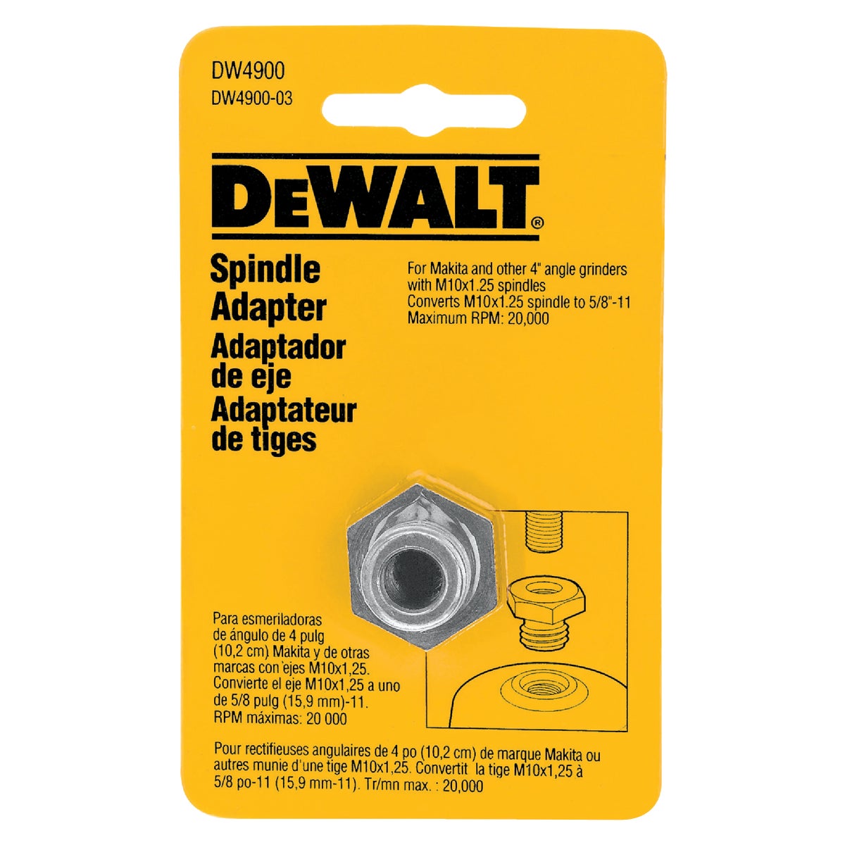 5/8" ARBOR ADAPTER - DW4900 by DeWalt