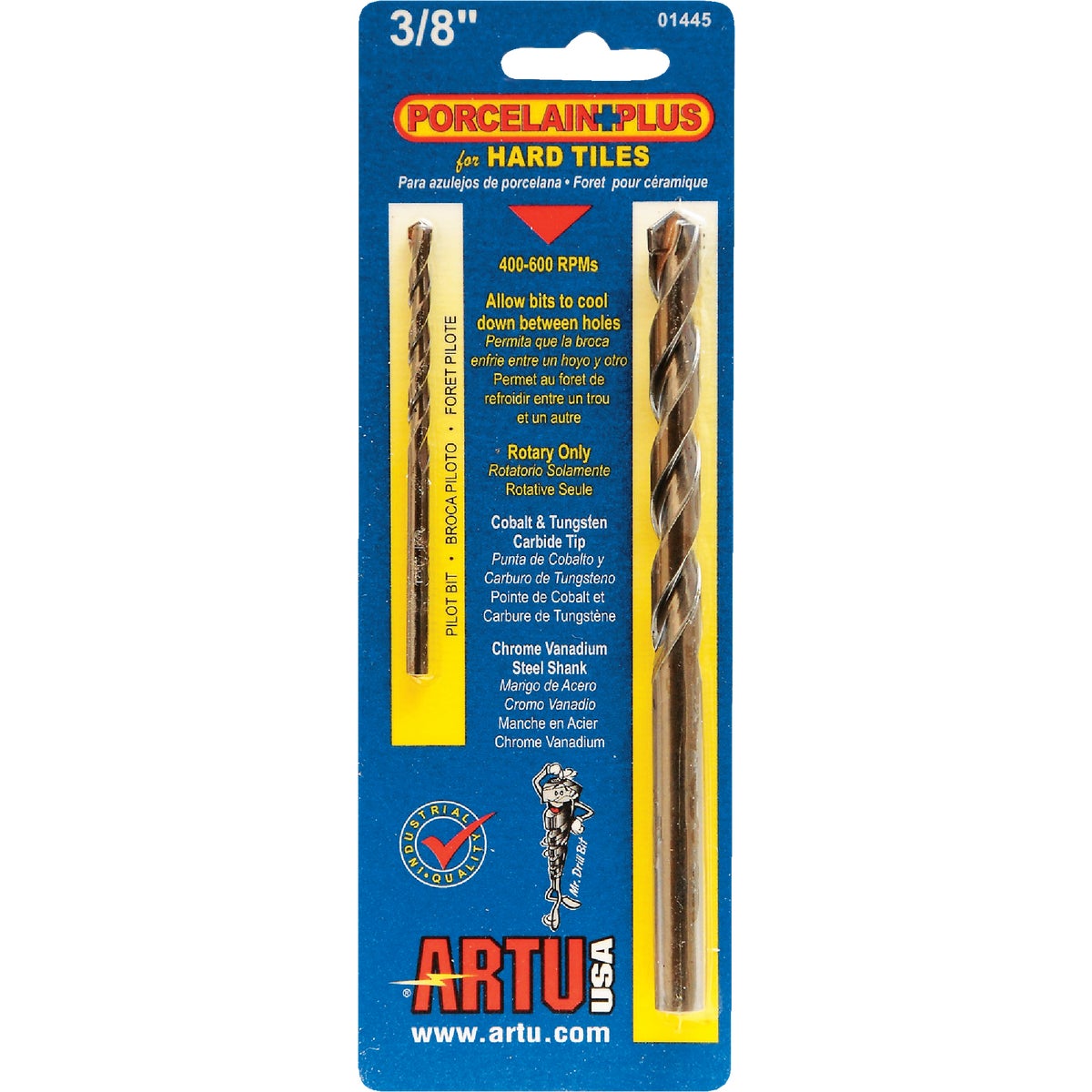 3/8" PORC AND TILE BIT - 01445 by Artu Usa Inc