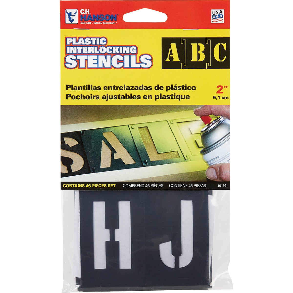 2" STENCIL SET - 10192 by Hanson C H Co