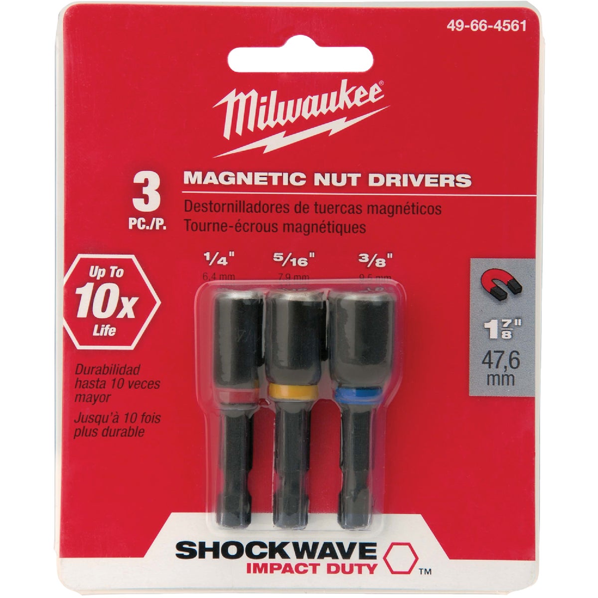 3PC 1-7/8" NUTDRIVER SET - 49664561 by Milwaukee Accessory