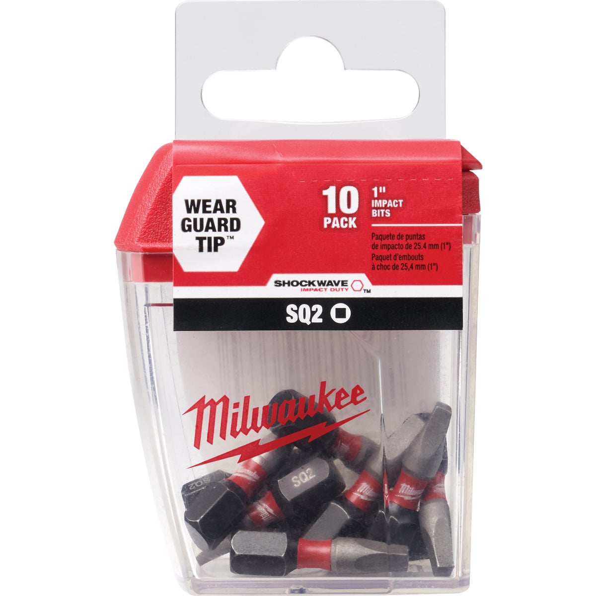 10PK #2 1" SQ RECESS BIT - 48324607 by Milwaukee Accessory