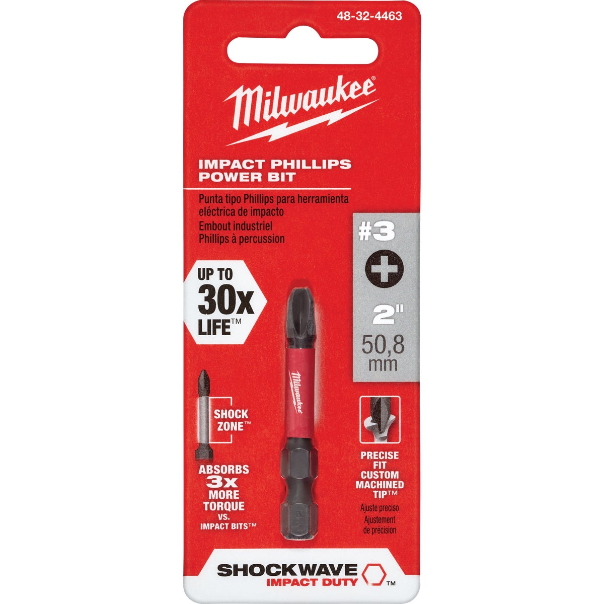 #3 2" PHILLIPS POWER BIT - 48324463 by Milwaukee Accessory