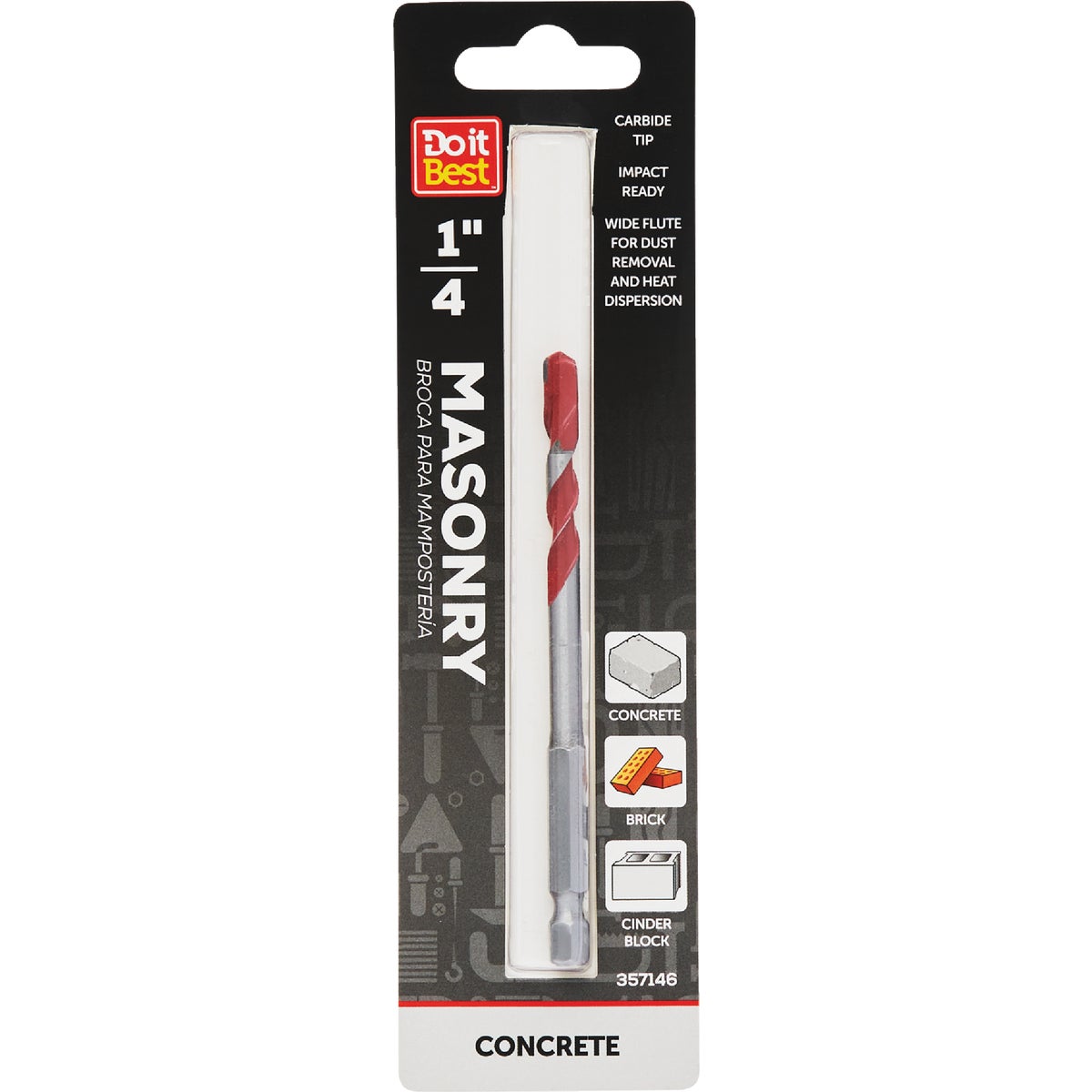 1/4" MASONRY DRILL BIT - 260501DB by Mibro/gs