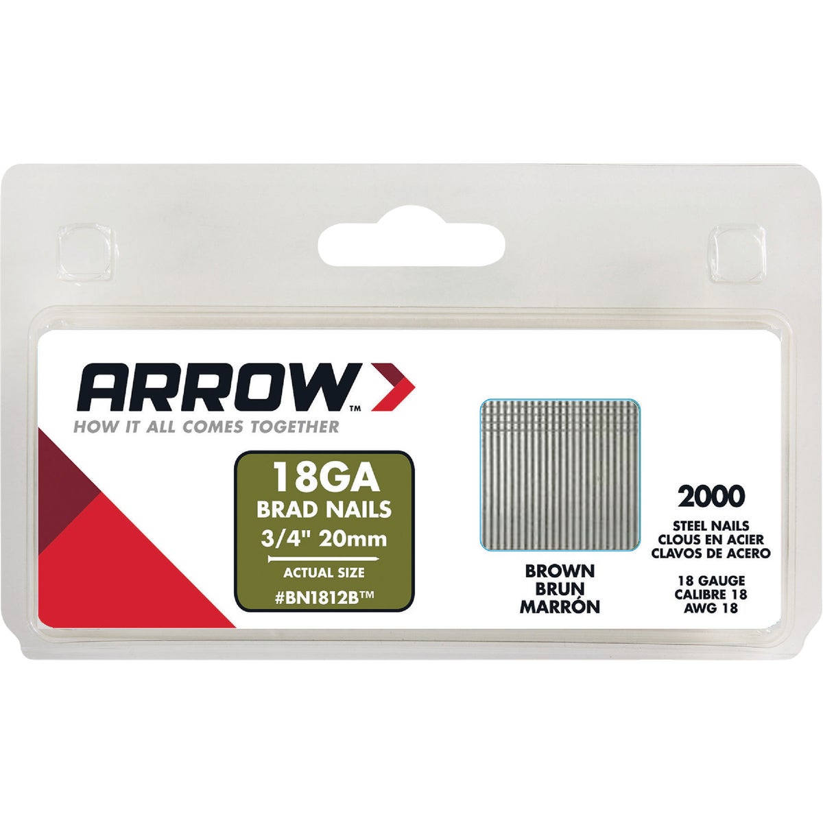 3/4" BROWN BRAD - BN1812B by Arrow Fastener Co