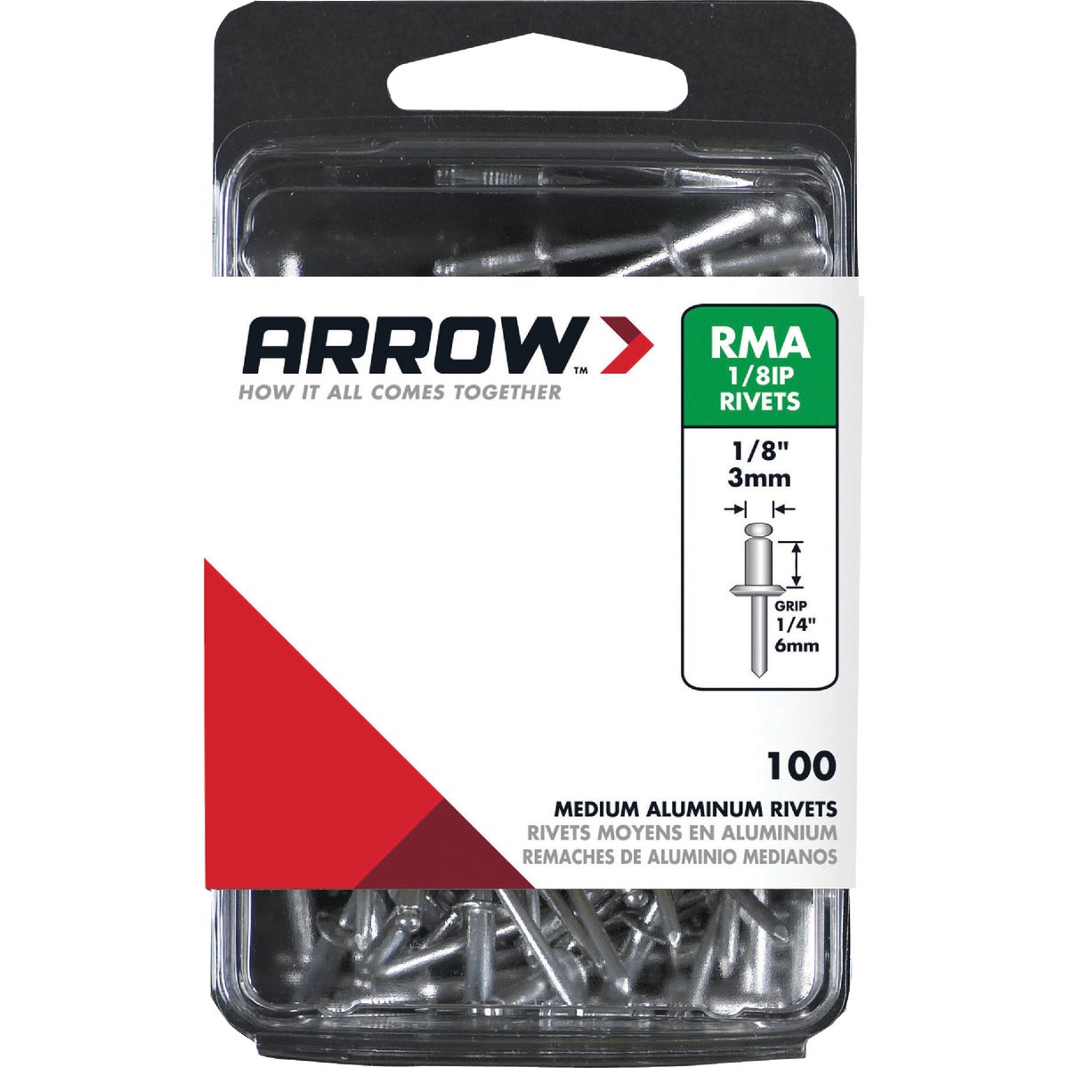 1/8X1/4 ALUM RIVET - RMA1/8IP by Arrow Fastener Co