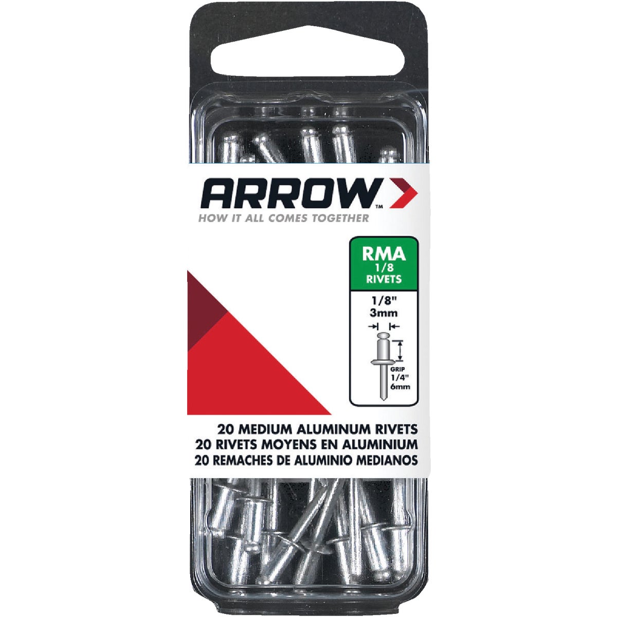 1/8X1/4 ALUM RIVET - RMA1/8 by Arrow Fastener Co