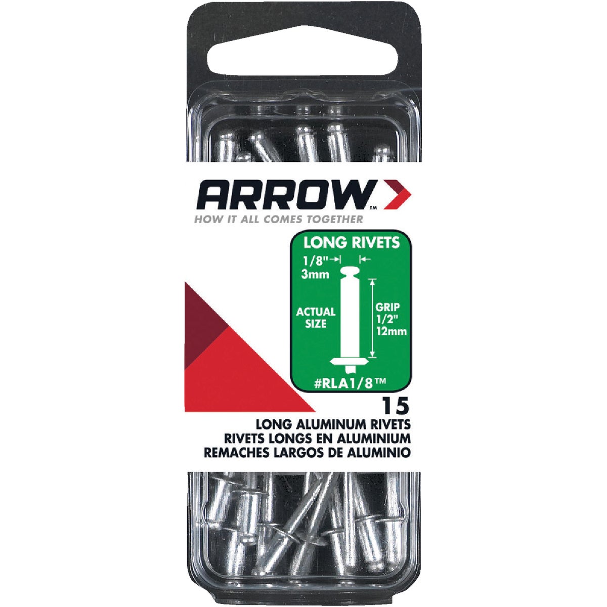 1/8X1/2 ALUM RIVET - RLA1/8 by Arrow Fastener Co