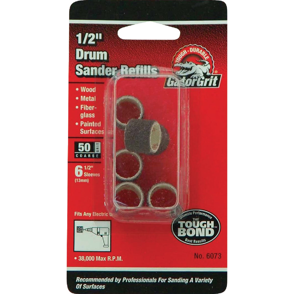 6PK 50# 1/2X1/2 ALI DRUM - 6073 by Ali Industries Inc