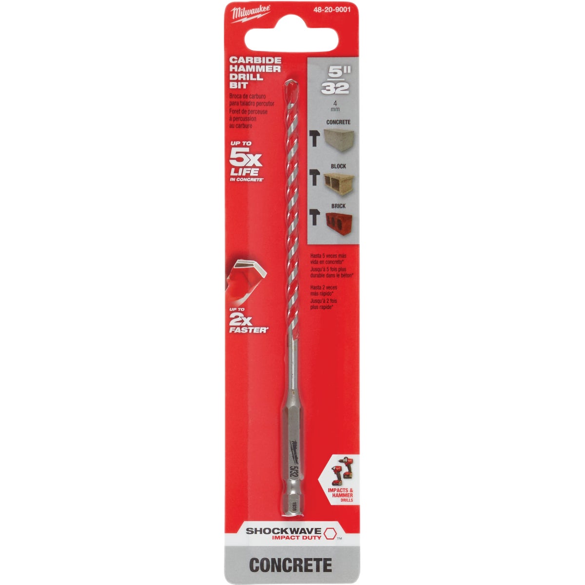 5/32X4X6 PERCUSSION BIT - 48208801 by Milwaukee Accessory