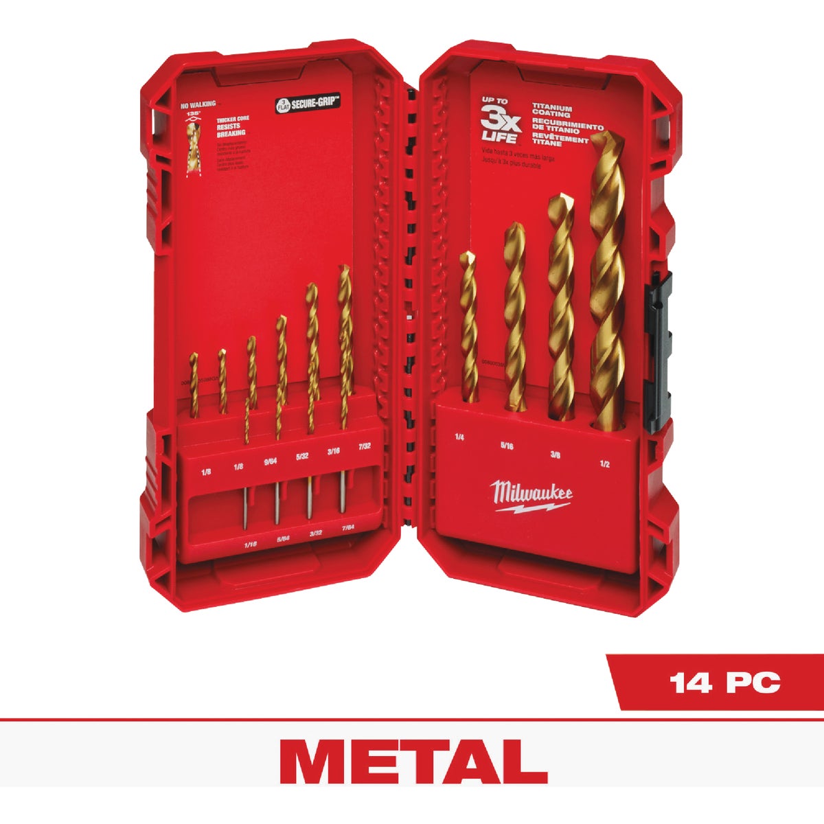 14PC TITANIUM BIT SET - 48890011 by Milwaukee Accessory