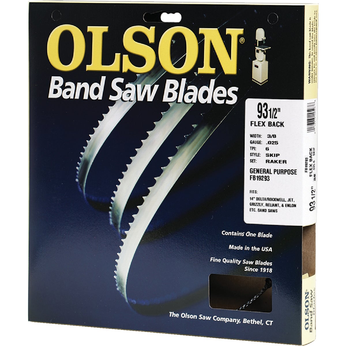 93-1/2" BANDSAW BLADE - 19293 by Olson Saw Co
