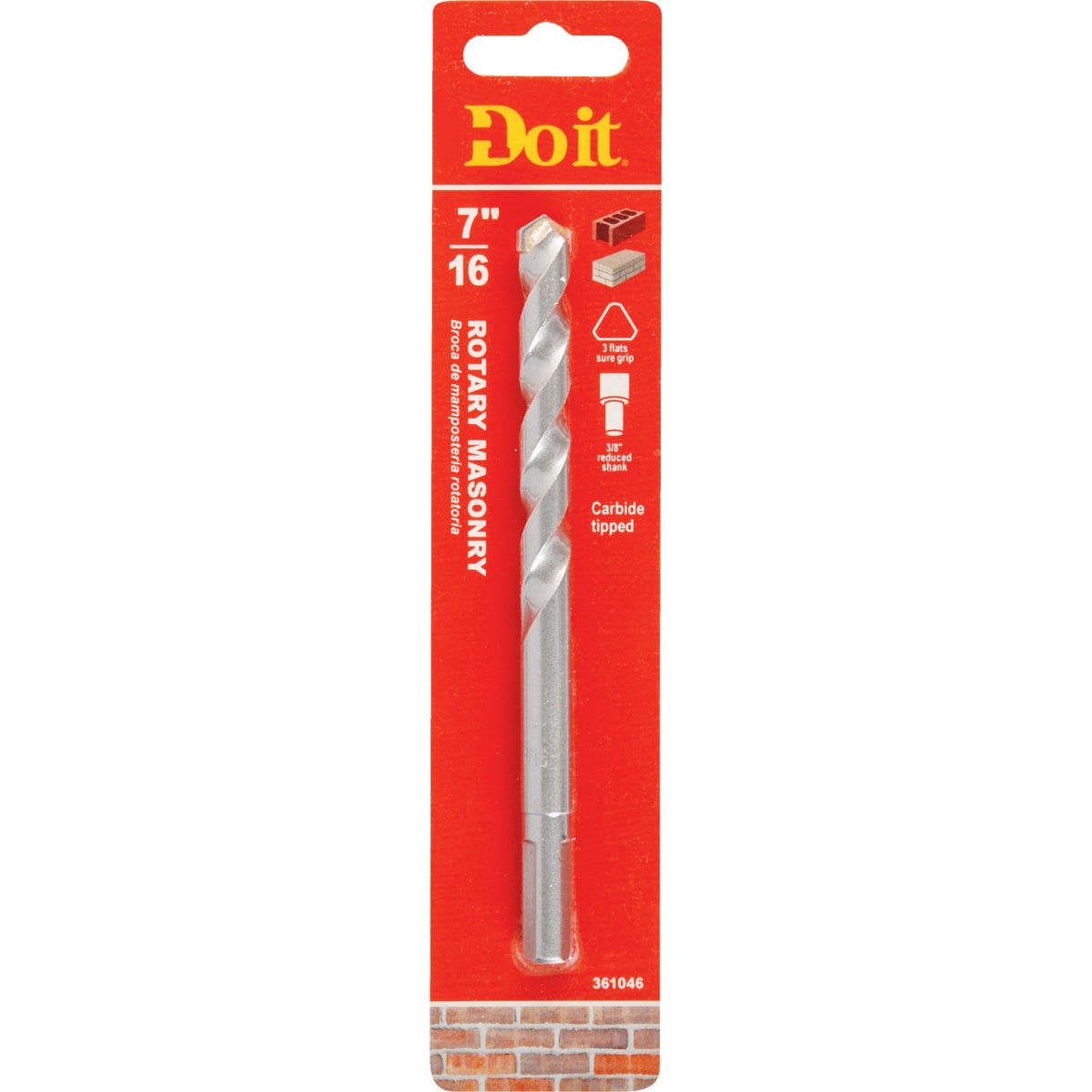 7/16" MASONRY DRILL BIT - 260851DB by Mibro/gs