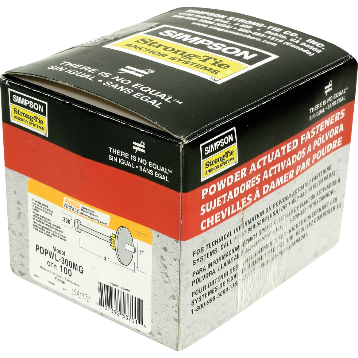 3" GALV PIN W/WASHER - PDPWL-300MG-R100 by Simpson Strong Tie