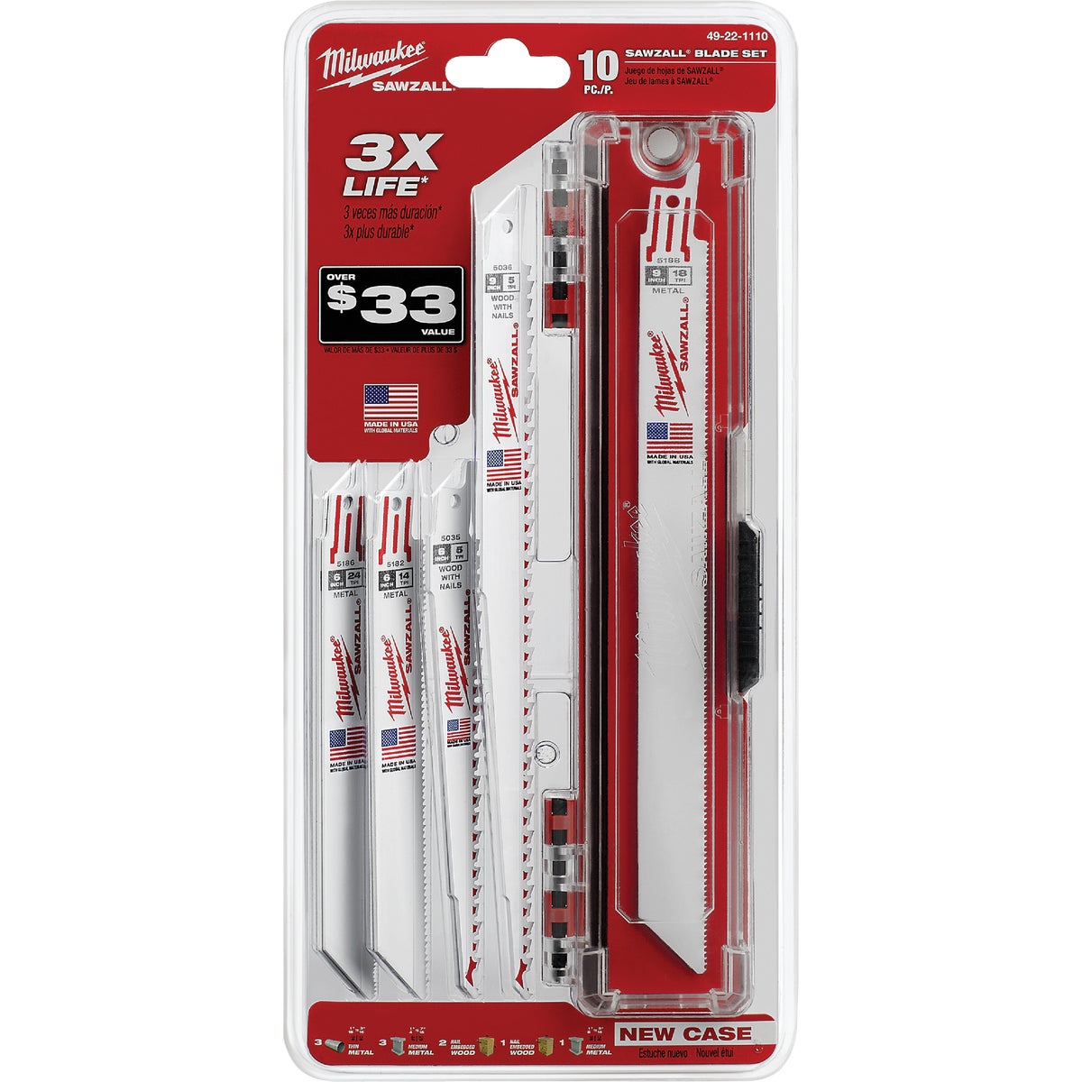 9PC SAWZALL BLADE SET - 49221145 by Milwaukee Accessory