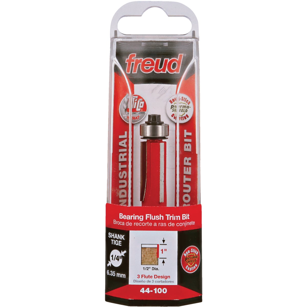 1/2" 3-FLT FLSH TRIM BIT - 44-100 by Freud Inc