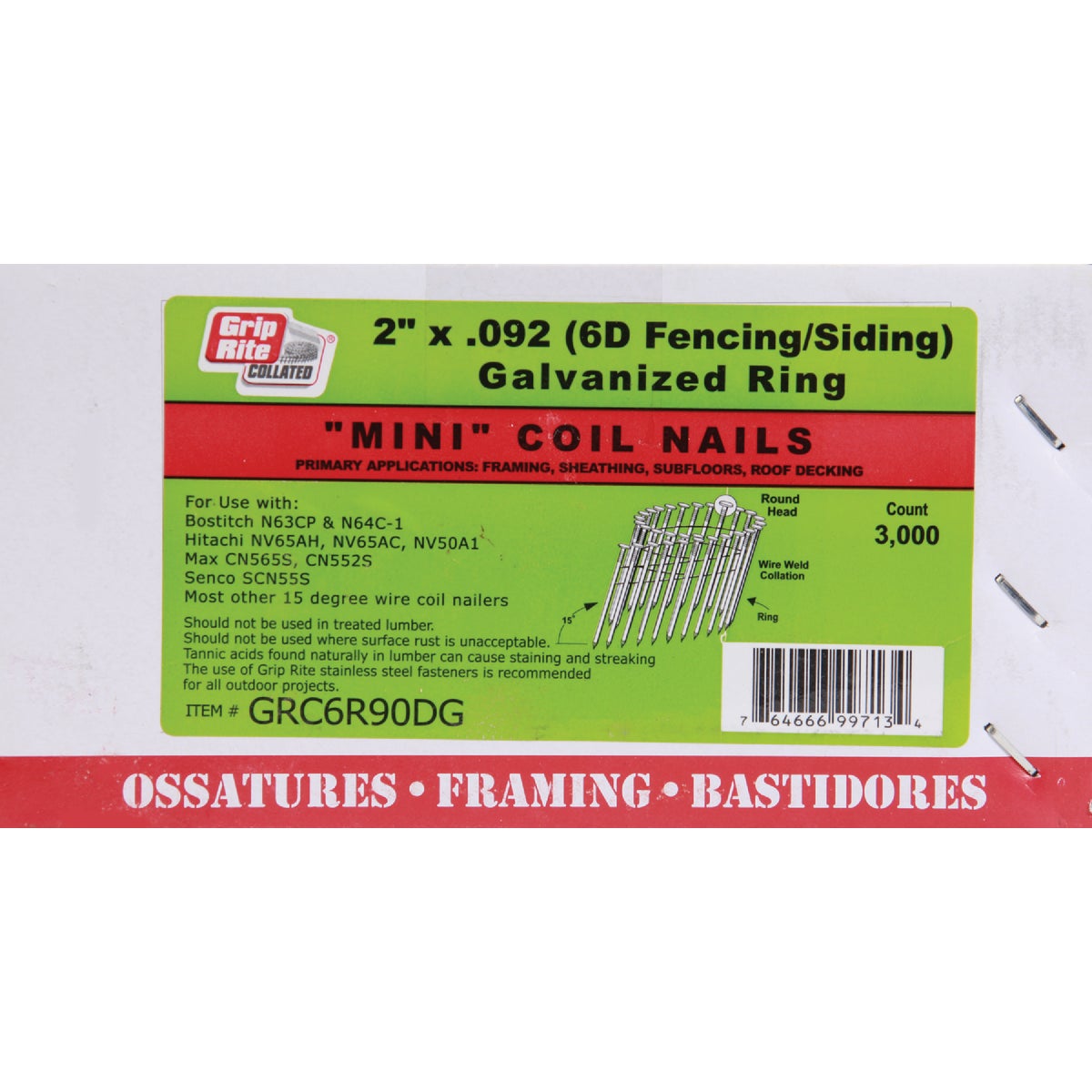 2"X.092 FRAMING NAIL - GRC6R90DG by Prime Source Pneumat