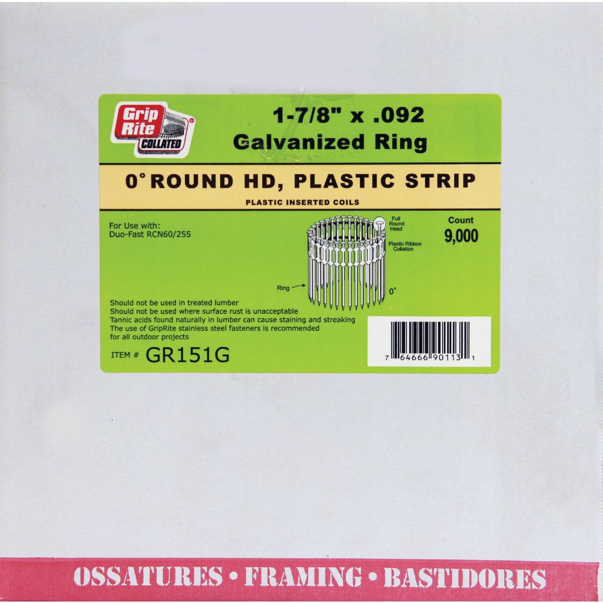 1-7/8"X.092 FRAMING NAIL - GR151G by Prime Source Pneumat