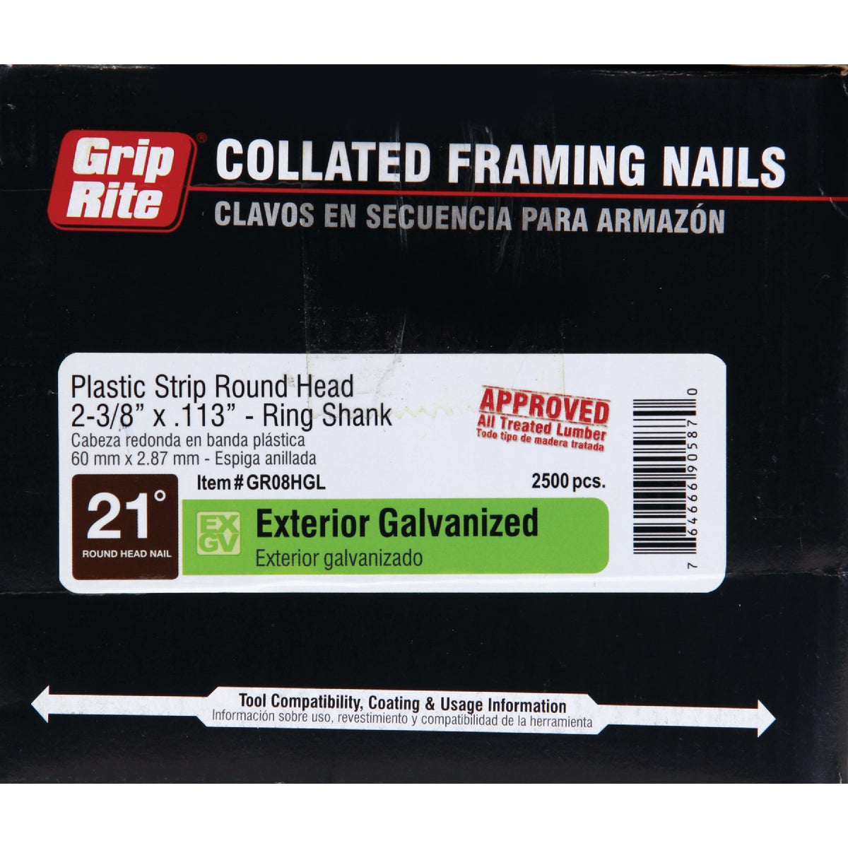 2-3/8"X.113 FRAMING NAIL - GR08HGL by Prime Source Pneumat