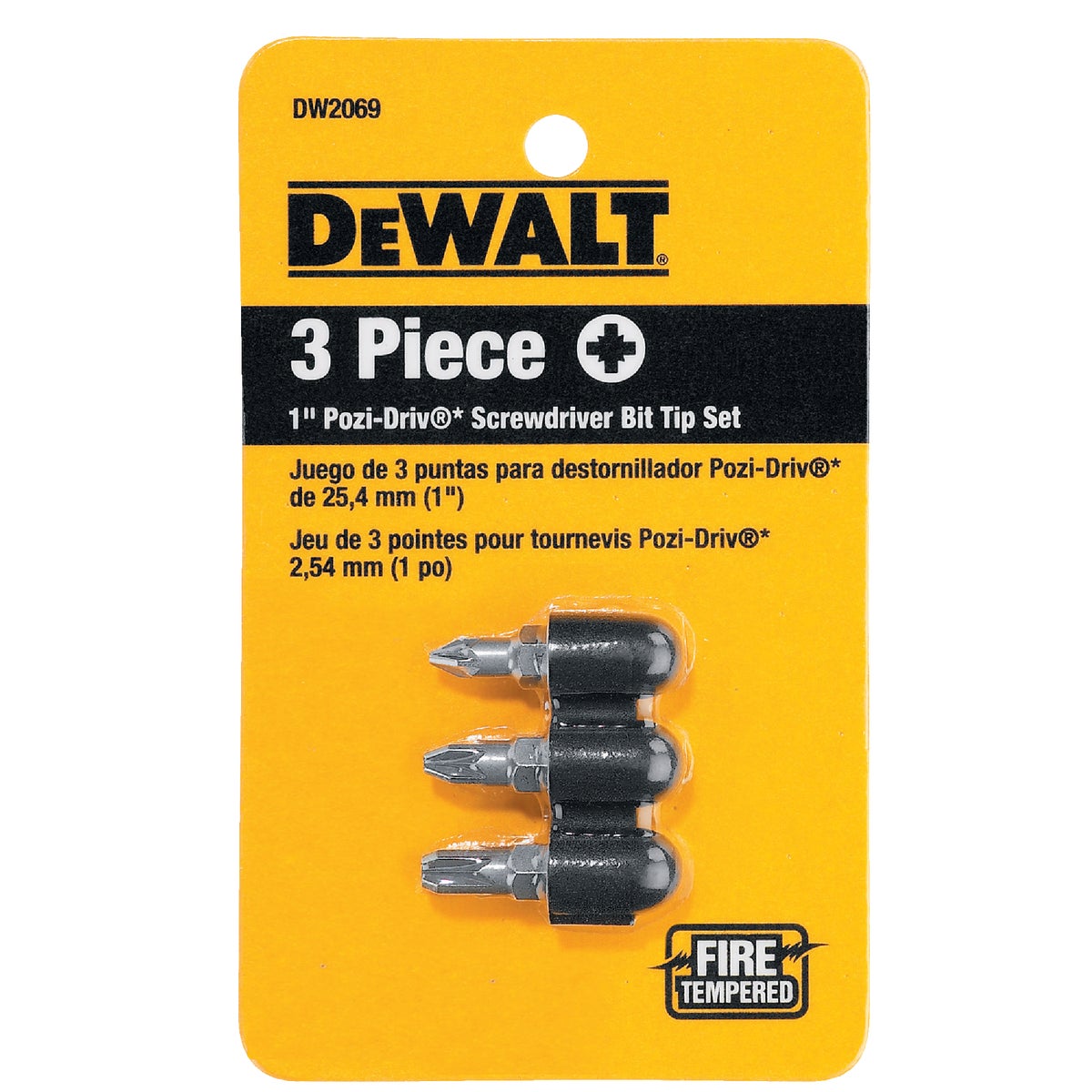 3PC POZIDRIV DRIVE SET - DW2069 by DeWalt