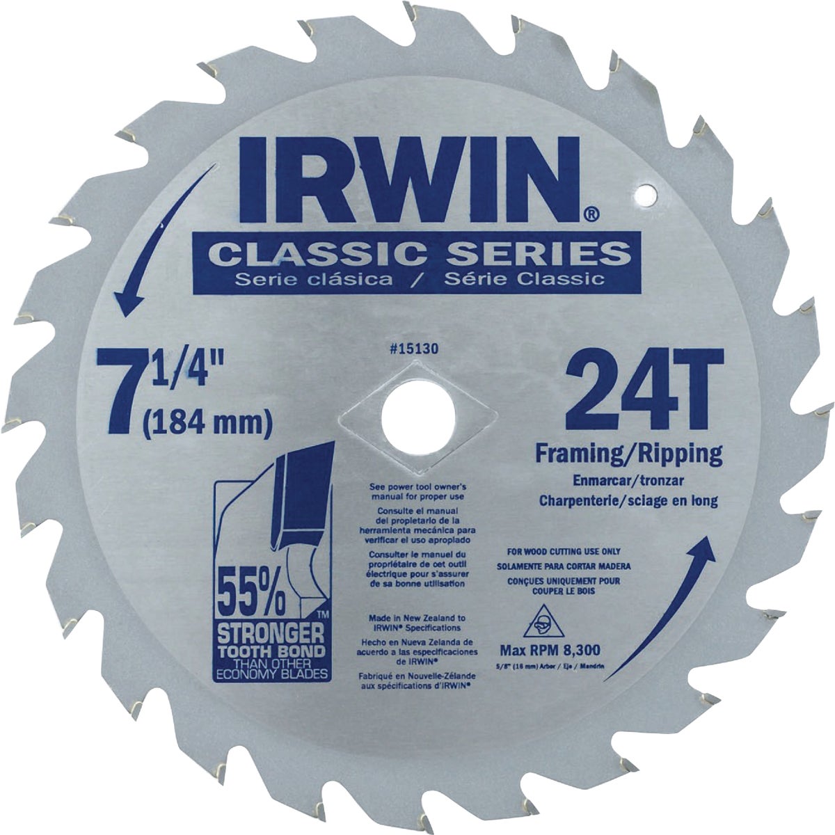 7-1/4" CIRCULAR BLADE - 15130 by Irwin Industr Tool