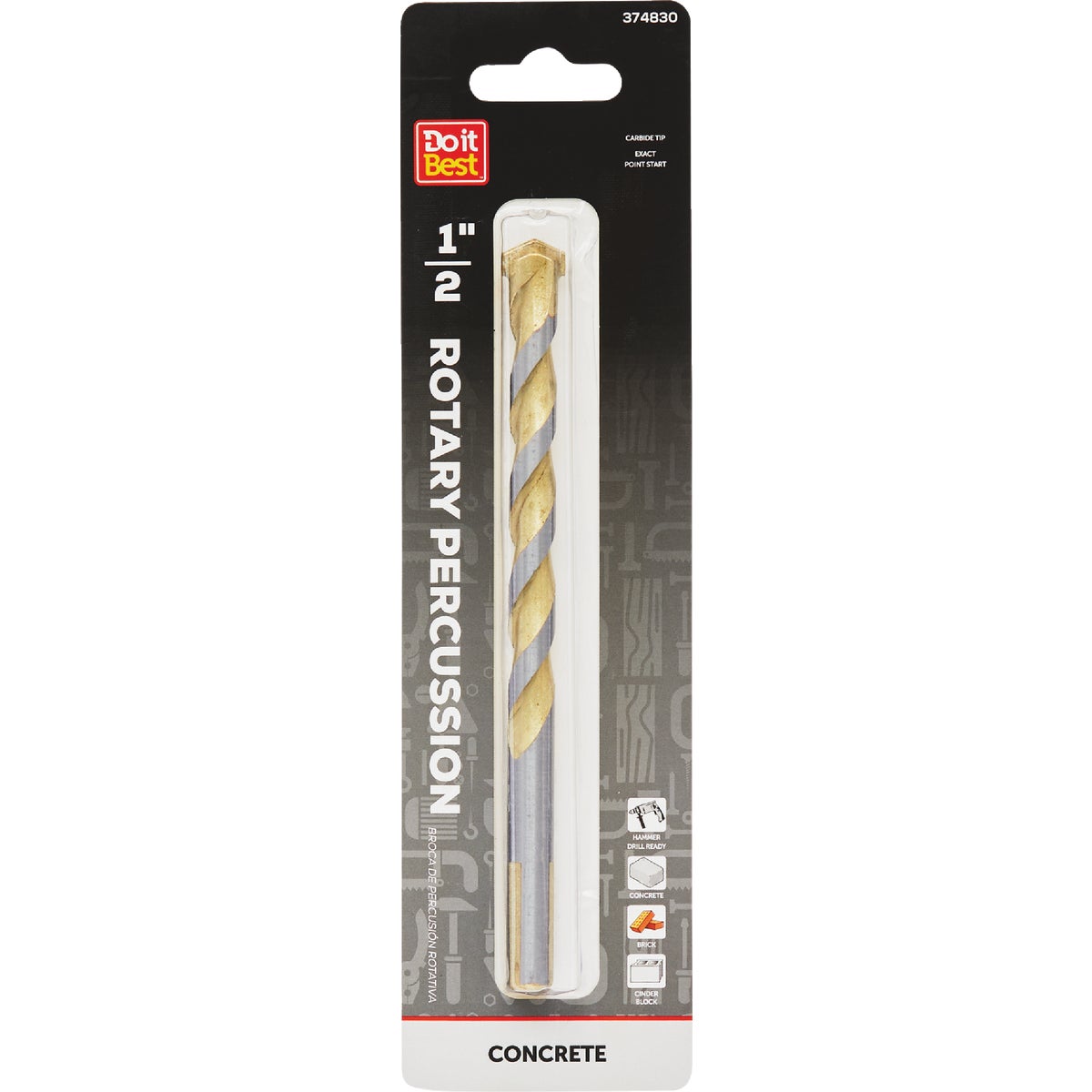 1/2" ROTARY PERC BIT - 203541DB by Mibro/gs