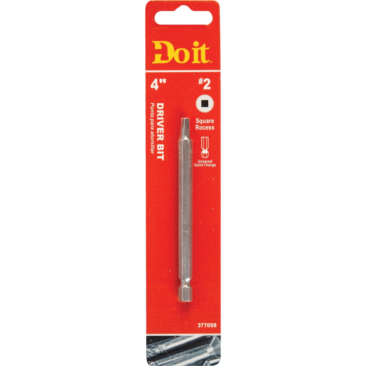 #2 4"SQ RECESS POWER BIT - 375591DB by Mibro/gs