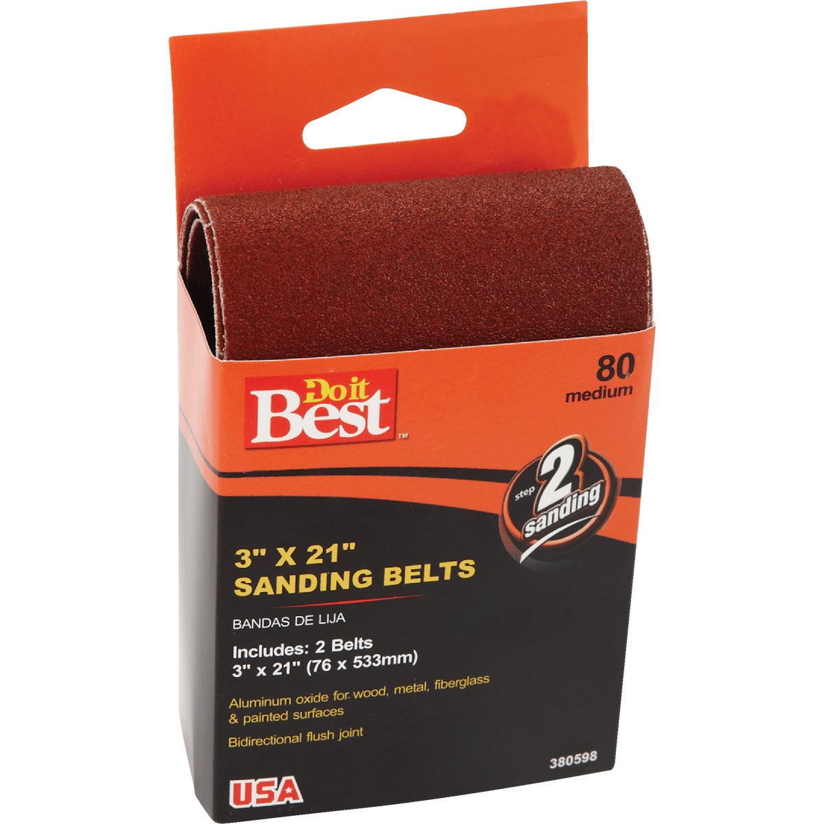 3X21 80G SANDING BELT - 380598 by Ali Industries Inc