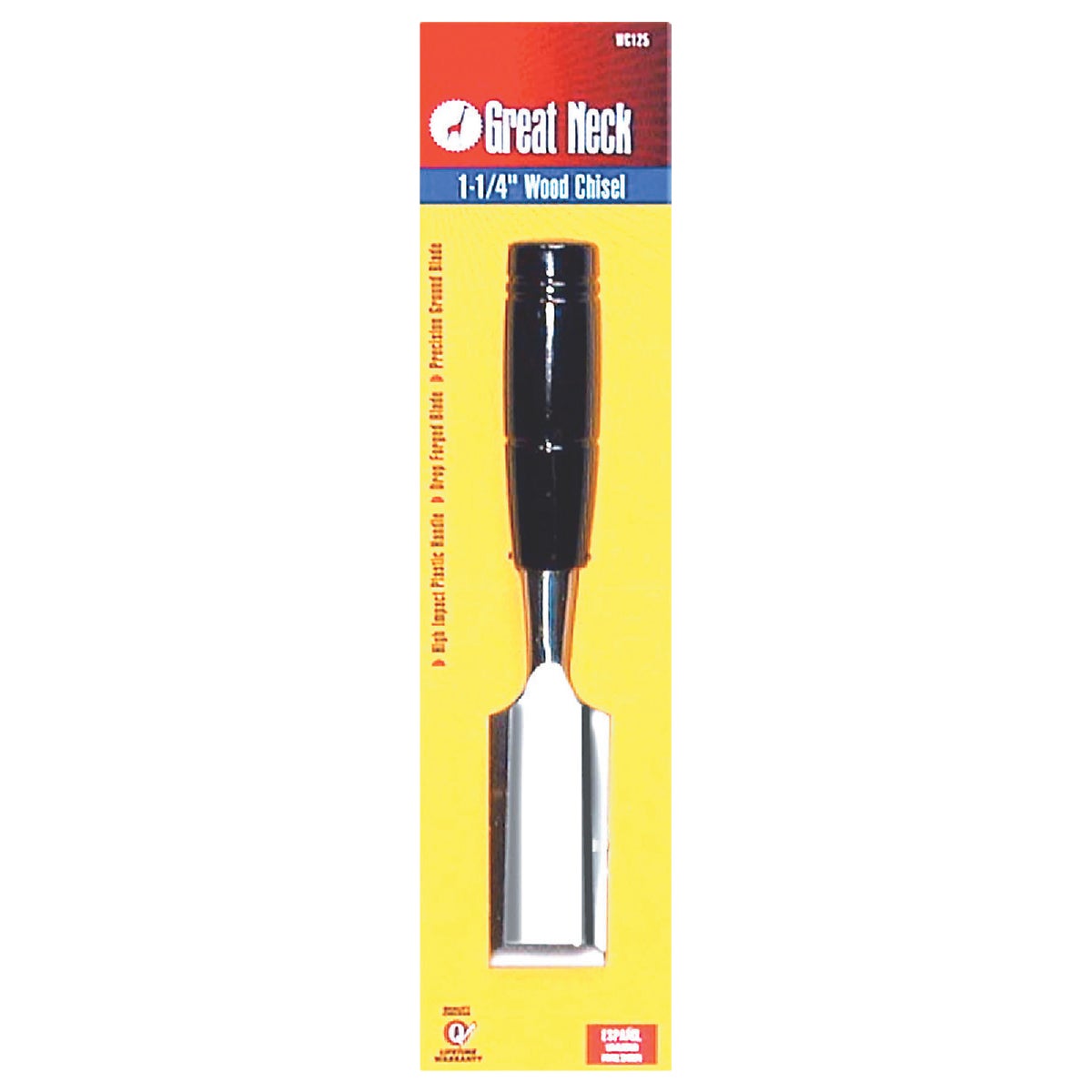 1-1/4" WOOD CHISEL - WC125 by Great Neck Saw Inc